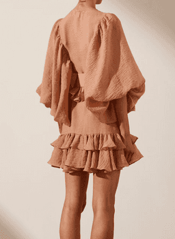 Shona Joy Charlotte Draped Mini Dress - Dusty Rose sz 8