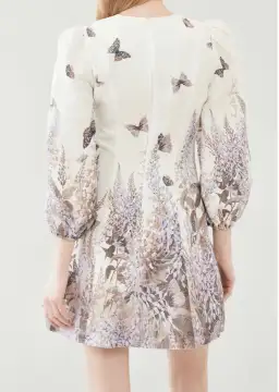 Zimmermann The Luminous Butterfly Mini Dress in Ivory Size 0/Au 8 for rent on The Volte - image 3