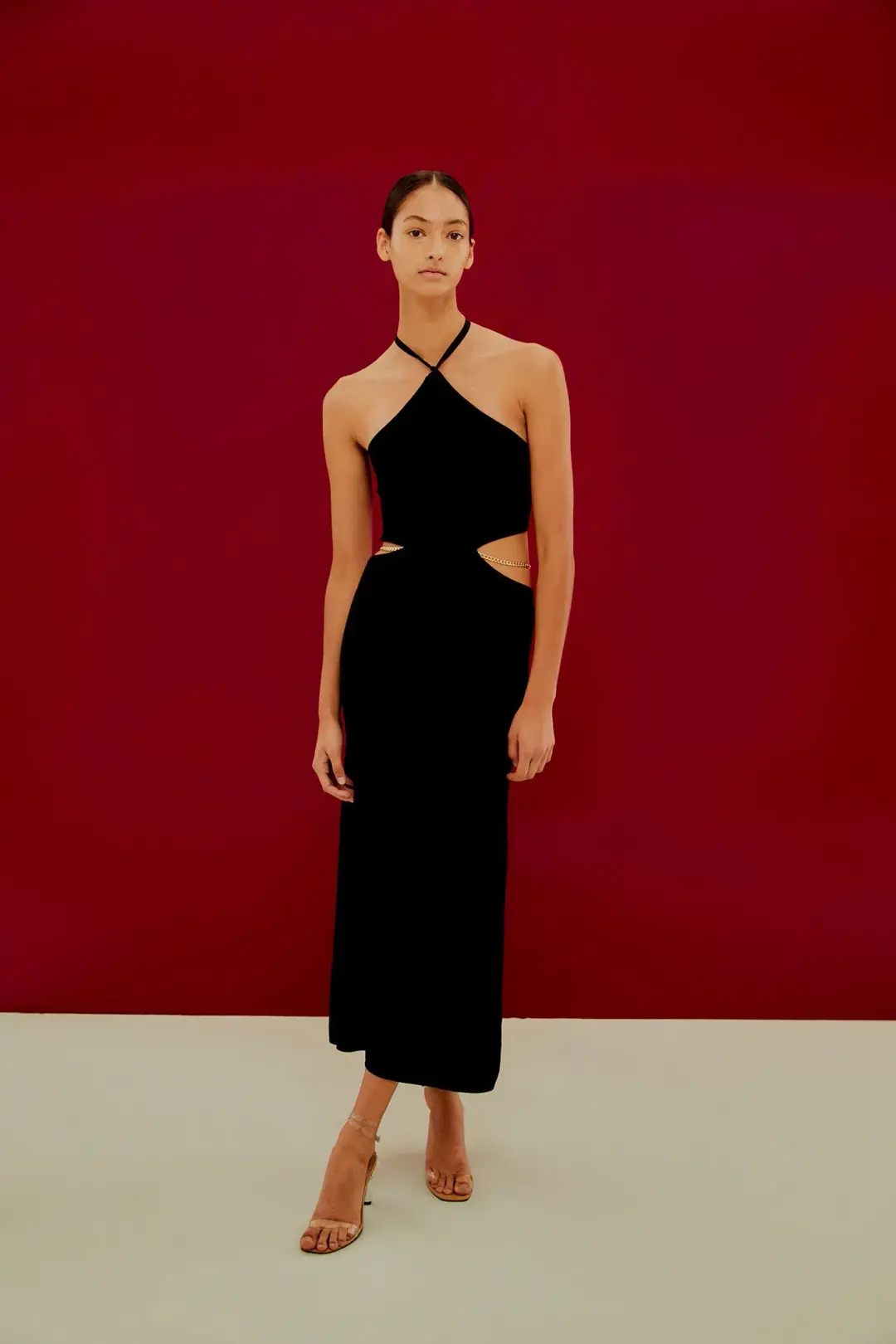 Manning Cartel Limitless Knit Chain Dress Black Size XS for rent on The Volte - main image