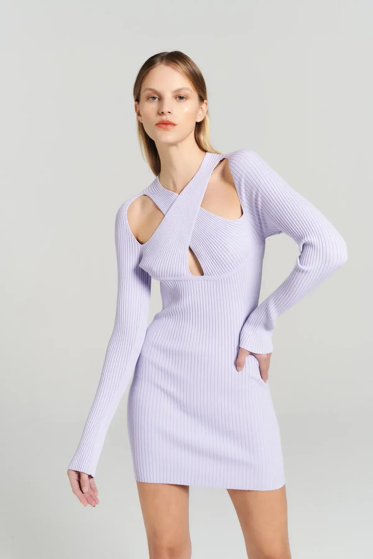 Henne Ollie Knit Dress Lilac Size 10 / M - Image 5
