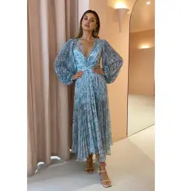 Acler Astone Dress In Blue Fields Size AU 12 for rent on The Volte - image 1