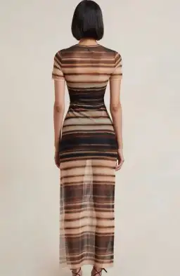 Bec & Bridge Watercolour Short Sleeve Maxi Dress Print Size 8 for rent on The Volte - image 4