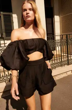 Aje Eugenie Top and Lucie Short Set Black Size 8 for rent on The Volte - image 2