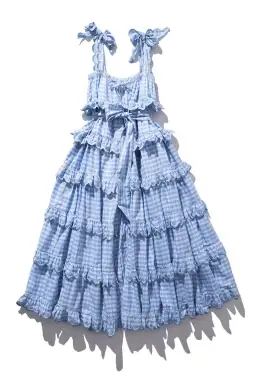 Innika Choo Iva Biigdres Dusk Gingham Print Size 1/Au 8 for rent on The Volte - image 5