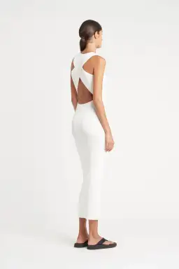 Sir The Label Celena Cross Back Dress Ivory Size 3