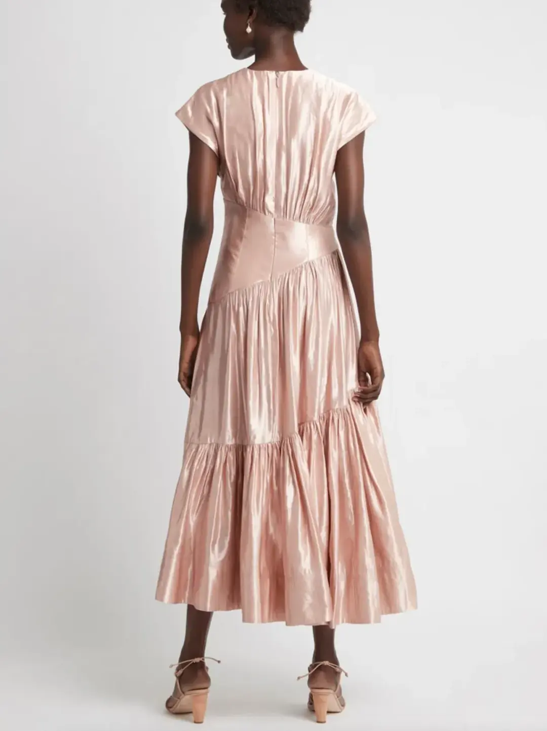 Aje Serendipity Reflection Midi Dress Blush Size 14 for rent on The Volte - main image