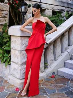 Elle Zeitoune Esmeralda Dress Red size 10 for rent on The Volte - image 1
