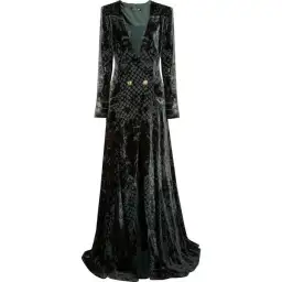 Balmain Devore Gown Black Size 10 for rent on The Volte - image 1