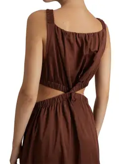 Camilla and Marc Coppola Maxi Dress in Cinnamon Chocolate Brown Size 8 for rent on The Volte - image 5