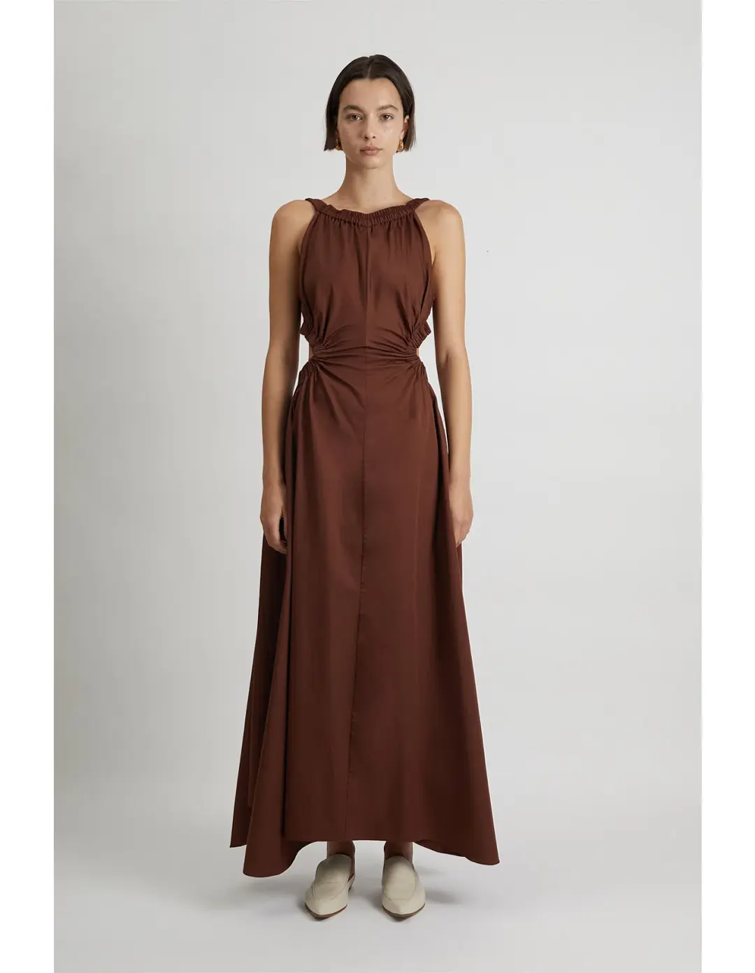 Camilla and Marc Coppola Maxi Dress in Cinnamon Chocolate Brown Size 8 for rent on The Volte - main image