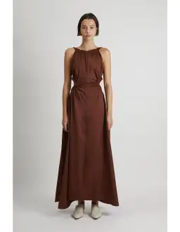 Camilla and Marc Coppola Maxi Dress in Cinnamon Chocolate Brown Size 8 for rent on The Volte - image 1