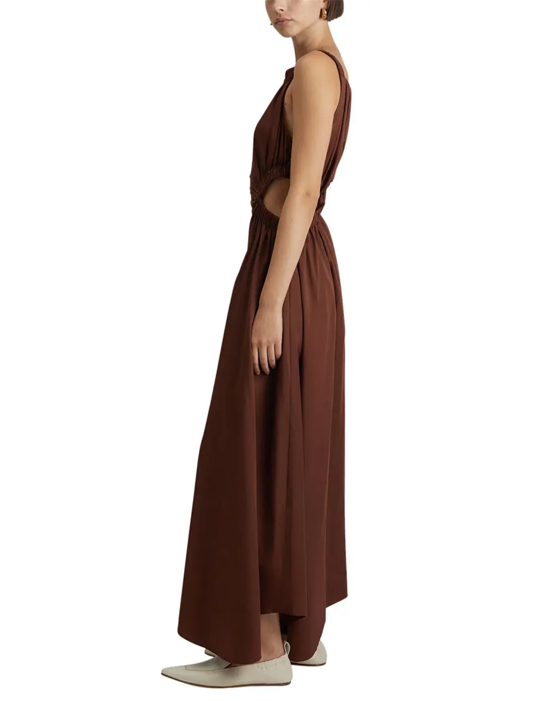 Camilla and Marc Coppola Maxi Dress in Cinnamon Chocolate Brown Size 8 for rent on The Volte - main image