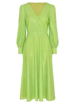 Olivia Rubin Danni Sequin Midi Dress Lime Green Size 10 for rent on The Volte - image 4
