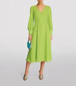 Olivia Rubin Danni Sequin Midi Dress Lime Green Size 10 for rent on The Volte - image 1