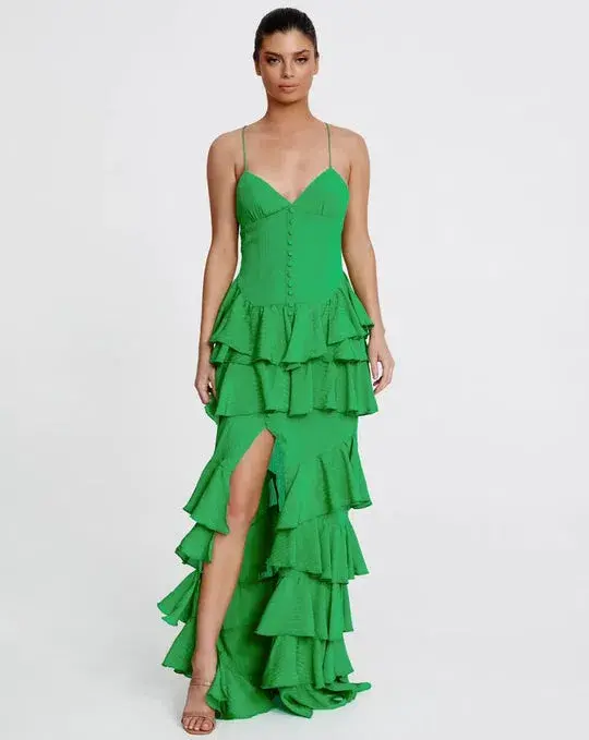 Derma Department Barcelona Dress Green Size 10 for rent on The Volte - main image