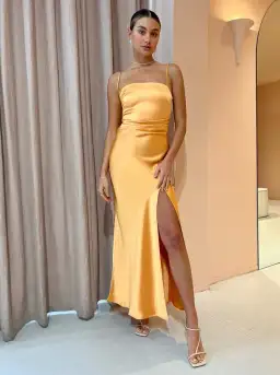 Bec and Bridge Nadia Maxi Dress Gold Size 10 for rent on The Volte - image 1