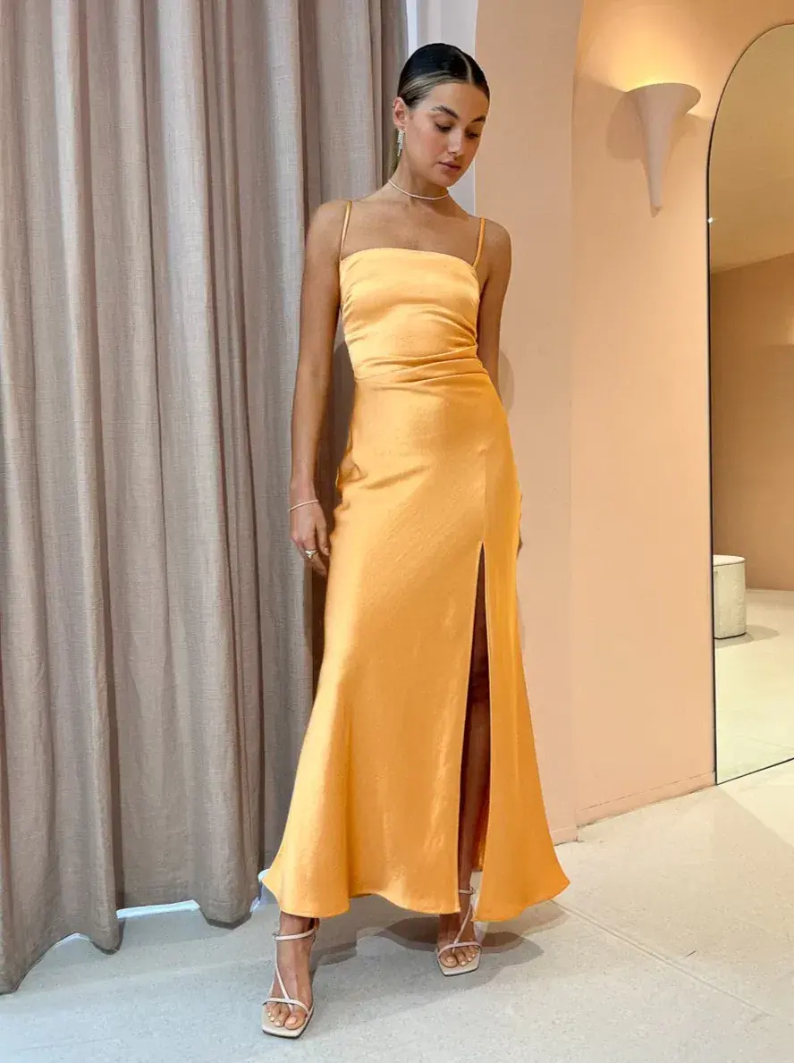 Bec and Bridge Nadia Maxi Dress Gold Size 10 for rent on The Volte - main image