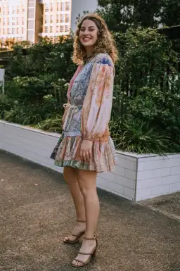 Zimmermann Anneke Spliced Lantern Mini Dress Print Size 4/ AU 16 for rent on The Volte - image 2