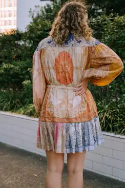 Zimmermann Anneke Spliced Lantern Mini Dress Print Size 4/ AU 16 for rent on The Volte - image 4