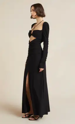 Bec & Bridge Adaline Long Sleeve Maxi Dress Black Size 8 for rent on The Volte - image 2