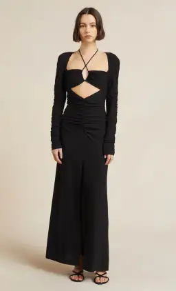 Bec & Bridge Adaline Long Sleeve Maxi Dress Black Size 8 for rent on The Volte - image 1