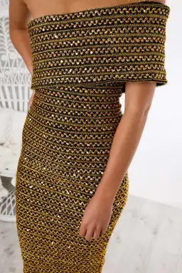 Eliya the Label Isobelle Dress Gold Size 6 for rent on The Volte - image 2