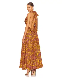 Zimmermann Tiggy Halter Long Dress Print Size 1 / Au 10 for rent on The Volte - image 2