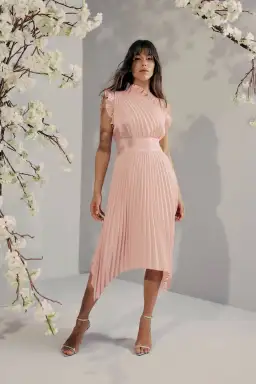 Mossman The Lady Like Midi Dress Blush Pink Size 10