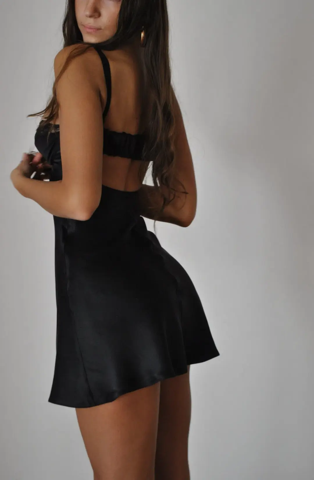 Mirror Palais Underwire Slip Dress Noir Size M - Fits Small for rent on The Volte - main image