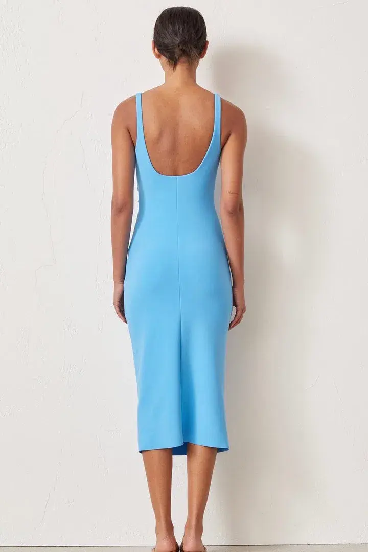 Bec & Bridge Paloma Midi Dress Azure Blue Size 6 for rent on The Volte - main image