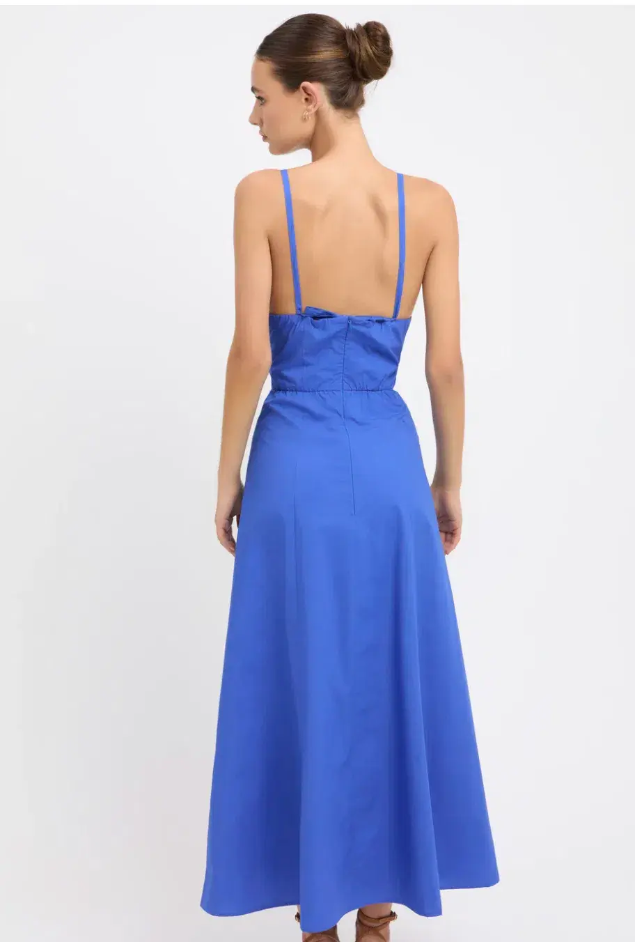 Kookai Poplin Halter Dress Blue Size 36 / Au 8 for rent on The Volte - main image
