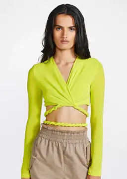 Dion Lee Rope Wrap Top Acid Yellow Size 4 for rent on The Volte - image 2