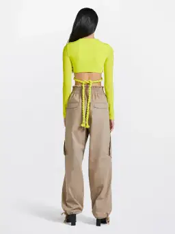 Dion Lee Rope Wrap Top Acid Yellow Size 4 for rent on The Volte - image 3
