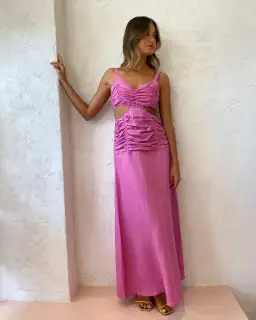 Suboo Aster Cut Out Maxi Dress Fuchsia Size S / Au 8 for rent on The Volte - image 4