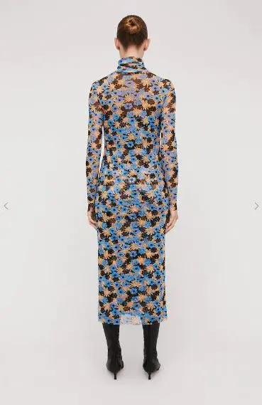 Scanlan Theodore Italian Floral Print Mesh Dress Size 6 for rent on The Volte - main image