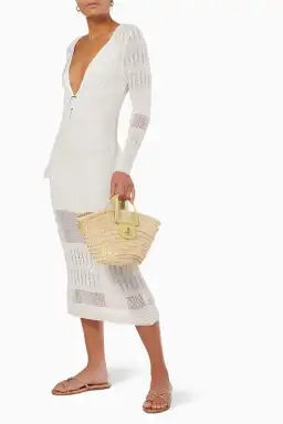 Suboo Harper Knit Kaftan White Size 6/XS for rent on The Volte - image 2