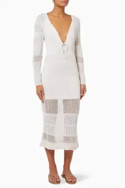 Suboo Harper Knit Kaftan White Size M/Au 10