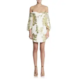 Manning Cartell Floral Alchemy Mini Dress in White/Gold Size 8 for rent on The Volte - image 1