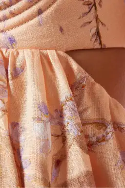 Zimmermann Rosa Bralette Midi Dress in Lilac Wisteria Floral Size 2/Au 12 for rent on The Volte - image 3