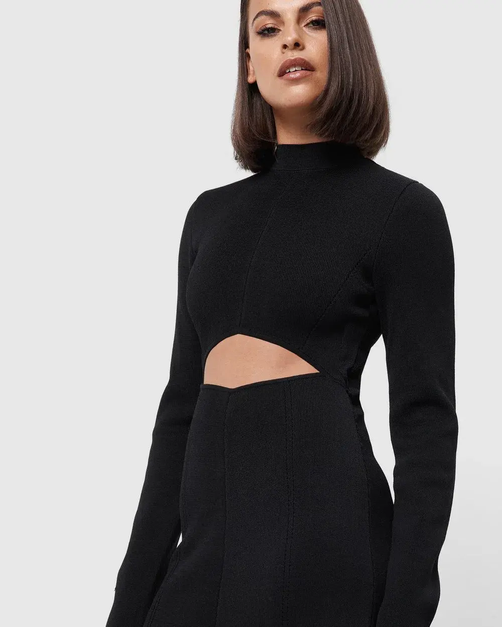 Mossman The Fifth Knit Maxi Dress Black Size 16 for rent on The Volte - main image