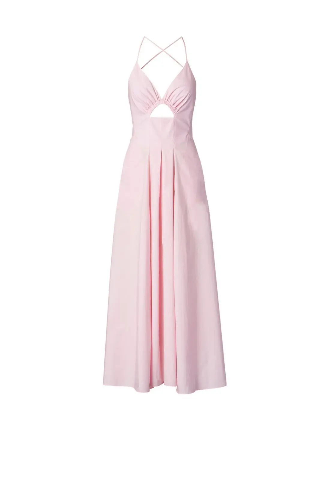 Scanlan Theodore Cotton Strappy Midi Dress Pink Size 6 for rent on The Volte - main image