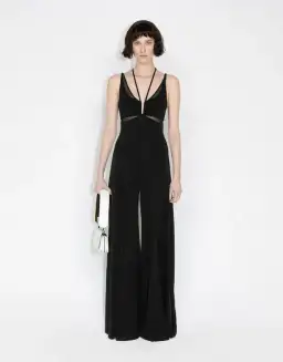 Cue Jersey Panelled Jumpsuit Black Size 8 for rent on The Volte - image 1