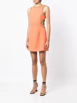 Rebecca Vallance Loretta Cut Out Mini Dress Orange Size 6