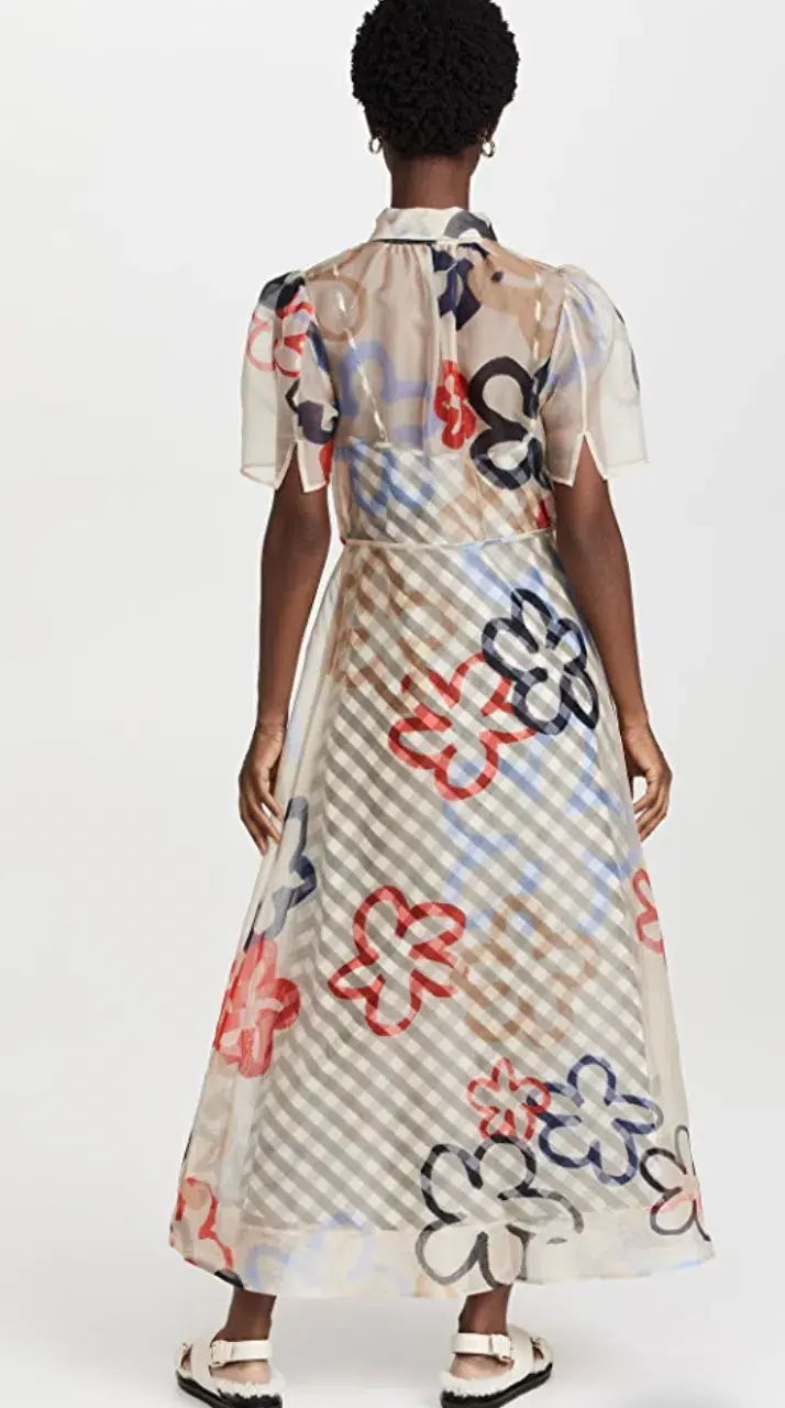 Lee Mathews Dixie Collared Maxi Dress Floral Size 1 / Au 8 for rent on The Volte - main image