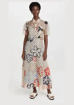 Lee Mathews Dixie Collared Maxi Dress Floral Size 1 / Au 8 for rent on The Volte - image 1