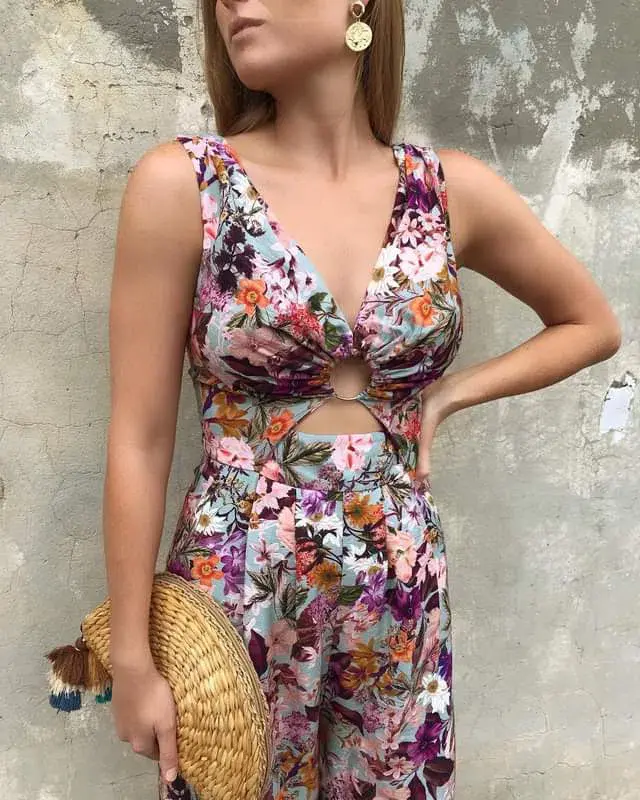 Sheike Hannah Floral Jumpsuit Size 8 for rent on The Volte - main image