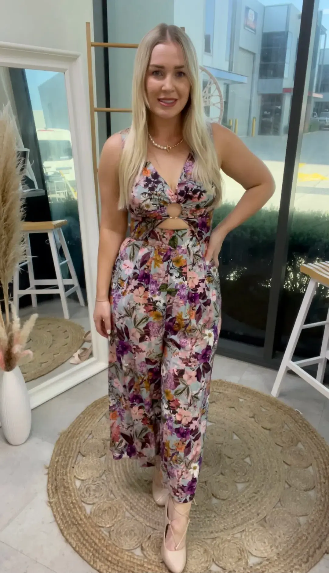 Sheike Hannah Floral Jumpsuit Size 8 for rent on The Volte - main image