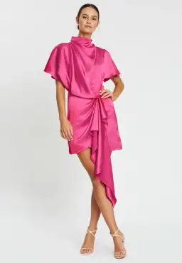 Acler Lochner Dress Fuschia Size 6 for rent on The Volte - image 1