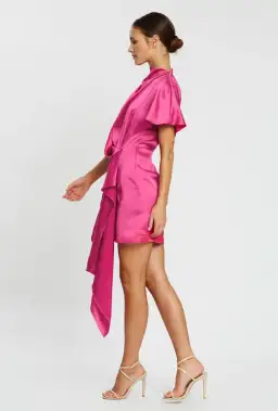 Acler Lochner Dress Fuschia Size 6 for rent on The Volte - image 2