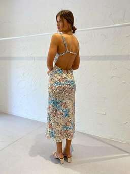 Bec & Bridge Wisteria Midi Dress Print Size 14